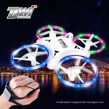 DWI Dowellin light show hand control stunt roll hover rc drone could fold